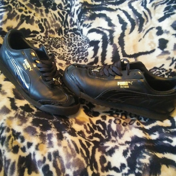 puma roma black and gold